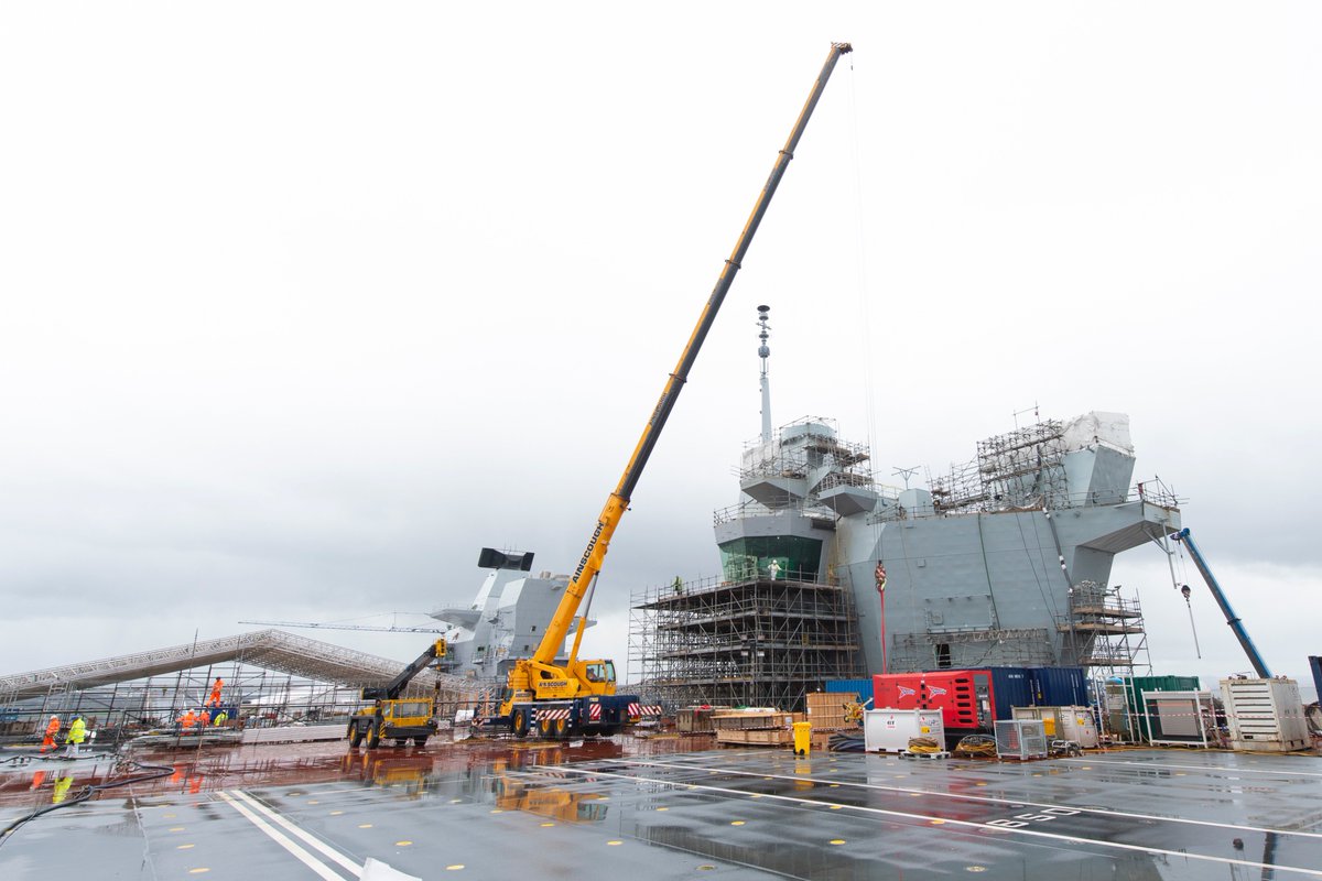 Авианосец Prince of Wales в достройке на судостроительном предприятии Вabcock Marine в Розайте Prince, Wales, корабля, Вabcock, Marine, Розайте, Queen, Elizabeth, флота, авианосец, секций, полное, Alliance, Carrier, Aircraft, кораблем, водоизмещение, второго, строительном, Королевского