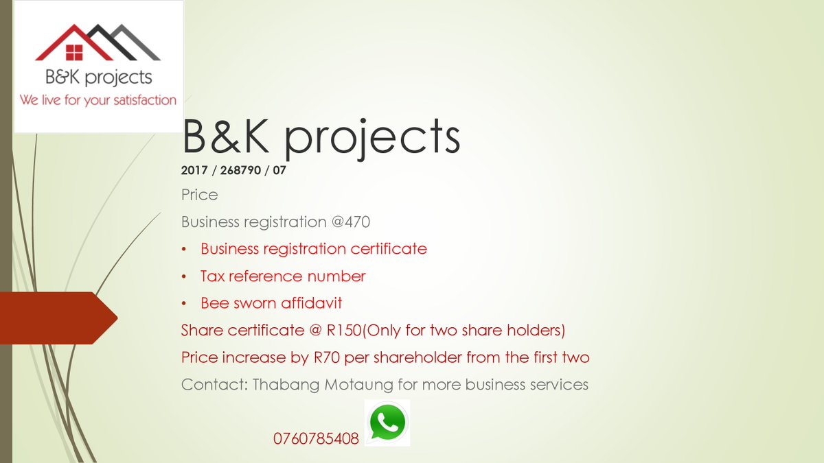 bkprojects's tweet photo. #RETWEEET #retwitt 
We live for your satisfaction
Lets change south africa and be entrepeneurs
#Multiple_streams_of_income https://t.co/fvom1hOQmF
