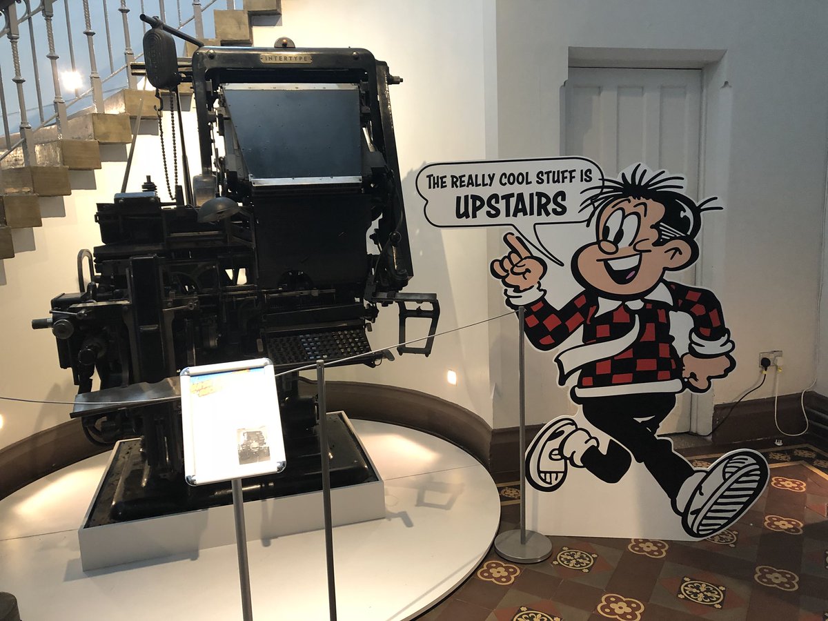_JMcLaren's tweet photo. The @McManusDundee looking fabulously rebellious ahead of the opening of new #Beano80 exhibition tomorrow! @BeanoOfficial #bashstreetsback https://t.co/x8kmHpxGaZ