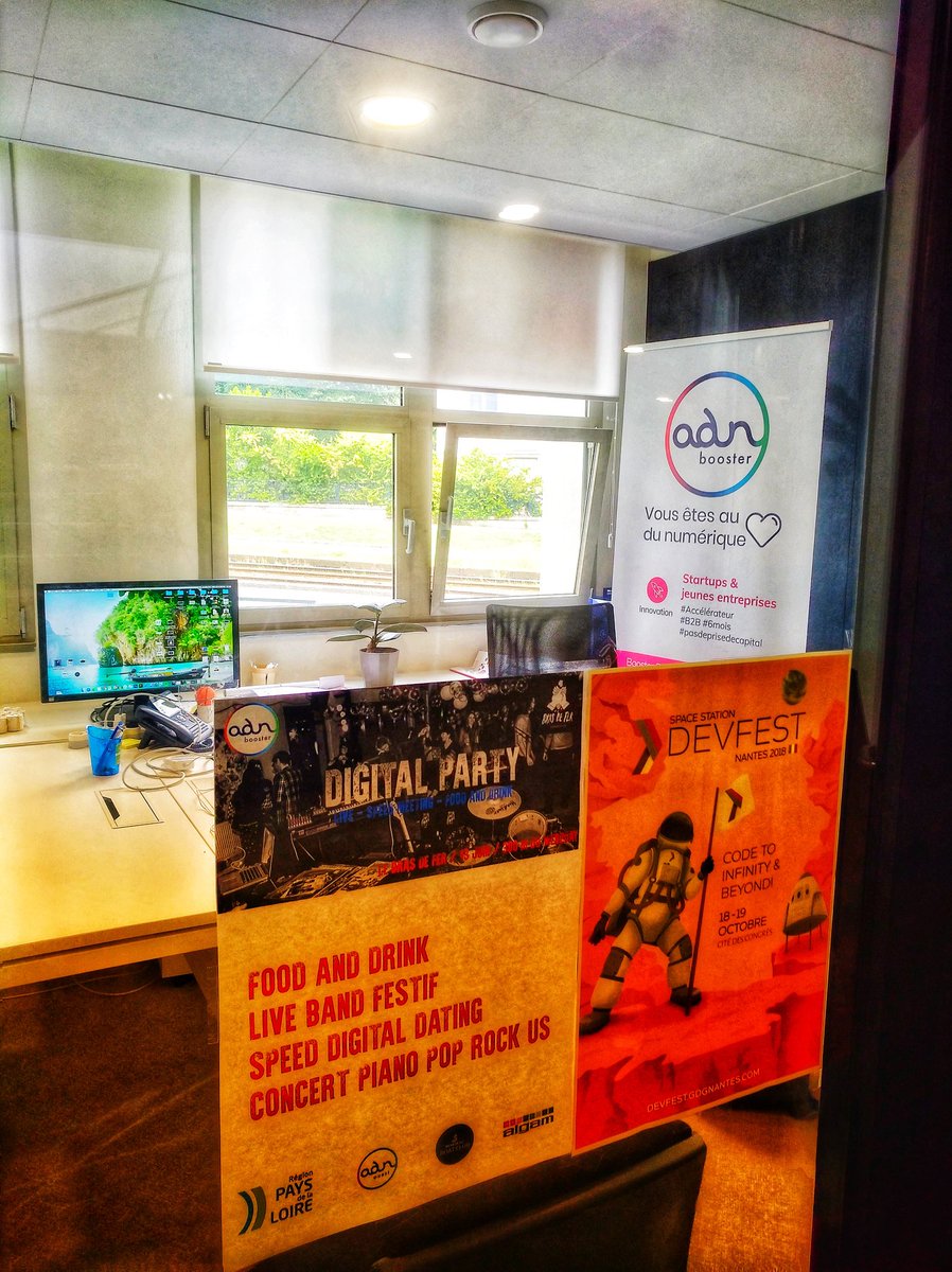 adn_booster's tweet photo. Cette année c'est #digitalpartynantes pendant le #web2day + #ADNInnov + #westwebfestival + la soirée After que nous sponsorisons avec @_Conserto au @devfestnantes 🤘😉 https://t.co/2Ftfb7kOU8