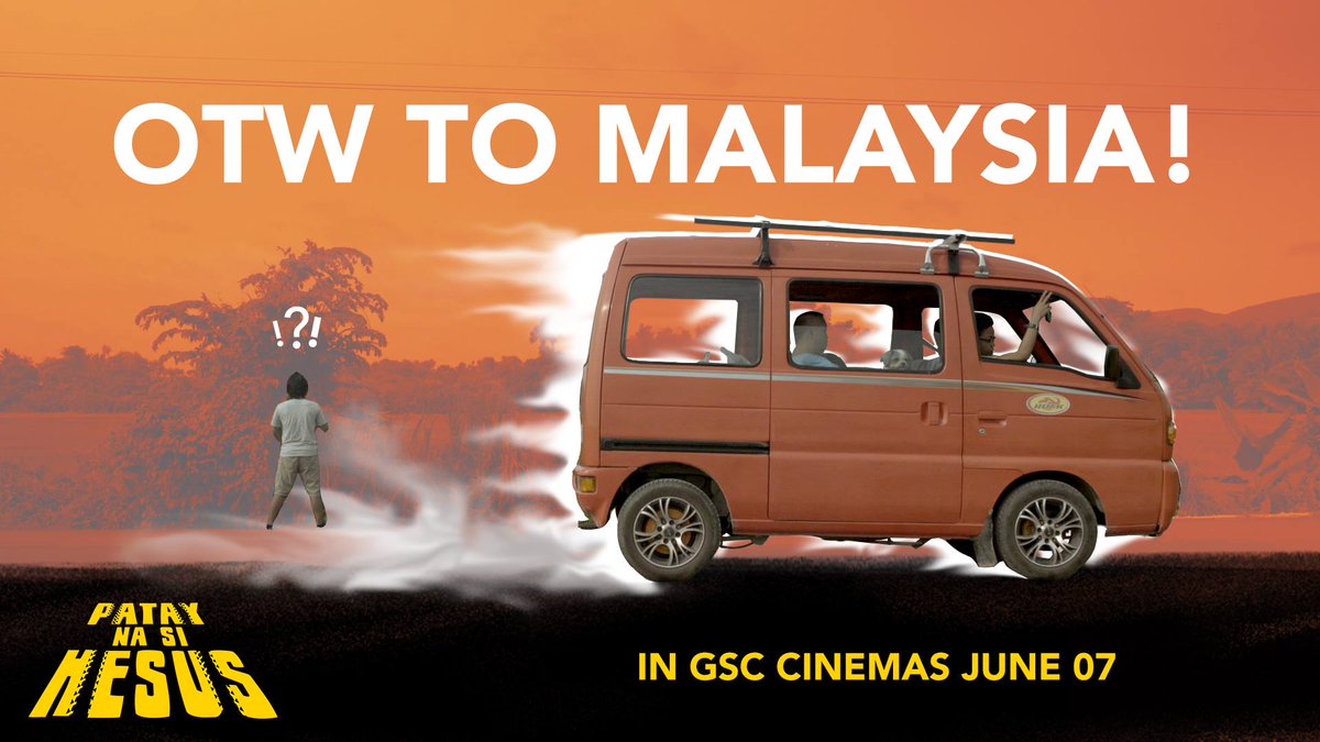 PnsHesusMovie's tweet photo. Malay mo, malay niya, MALAYSIA! #PatayNaSiHesus (Jesus is Dead) is coming to 🇲🇾 on June 7!  
#RoadtripLaughtrip #NagAbroadSiHesus #BisayaTagalog #PamilyangPinoy #ModernFunnily https://t.co/vMM6TNeiZ5