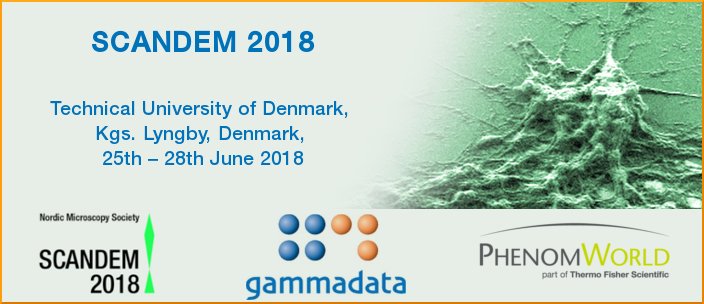 Gammadata1's tweet photo. Looking forward to #scandem2018. Join us and experience the world leading desktop SEMs ProX and XL models from @PhenomWorld
#ElectronMicroscopy #SEM #ETEM #nanotechnology #Scandem #microscopy #DTUDK https://t.co/ktTiFgXUpK