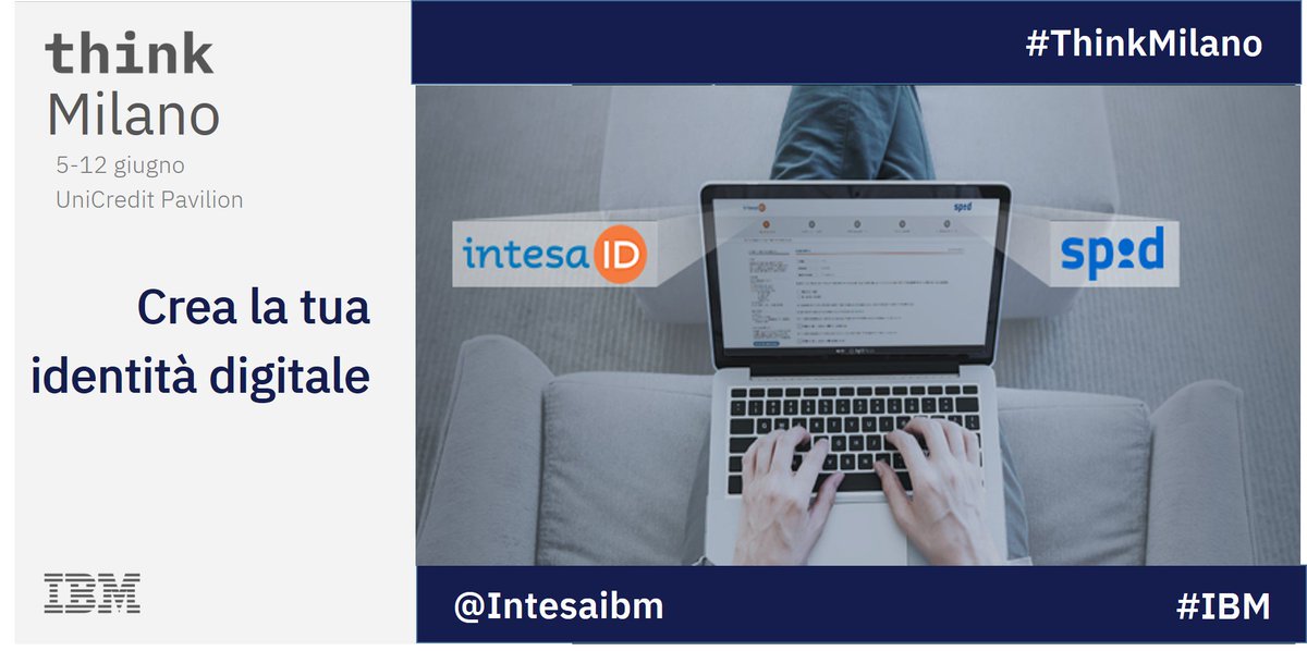 Vuoi accedere a tutti i servizi online della Pubblica Amministrazione con un'unica credenziale? Attiva gratis la tua identità digitale #SPID
Ti aspettiamo con @Intesaibm dal 5 al 12 giugno a #ThinkMilano 
ibm.co/2slvyWh 

#IntesaID #IBM