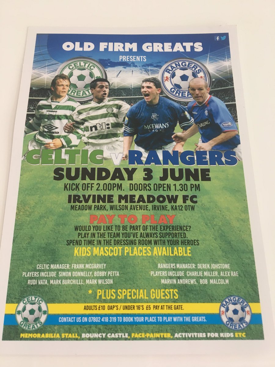 FitbaGreats's tweet photo. Two more days until the ex pros and supporters lock horns at @Medda1897 please remember if your coming along to bring something for the food drive is possible. Gates open at 1.30pm ⚽️⚽️⚽️⚽️⚽️⚽️⚽️⚽️⚽️⚽️@NAfoodbanks @Scottish_AFF @citizentommy https://t.co/xapCy4MWW3