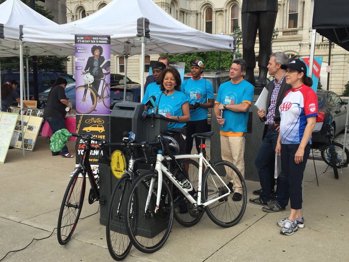 Bike2WorkMD's tweet photo. Great press conference at City Hall for #B2WD2018! https://t.co/alNWdCDSvt