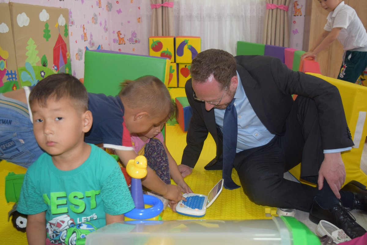 SaschaGraumann's tweet photo. Glad to see joy in the eyes of children in Nukus at the newly opened preschool well-designed for children by our partners - the Ministry of Preschool Education.

Waiting to see more of such openings in the country. Happy Children's Day! 

#ForEveryChild https://t.co/TRdiiKAnLU