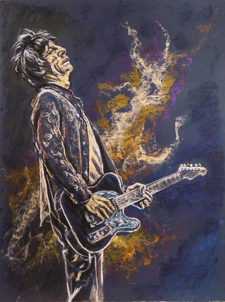 Happy Birthday Ron Wood, a guitarist and a painter. Two of my favourite things .... 