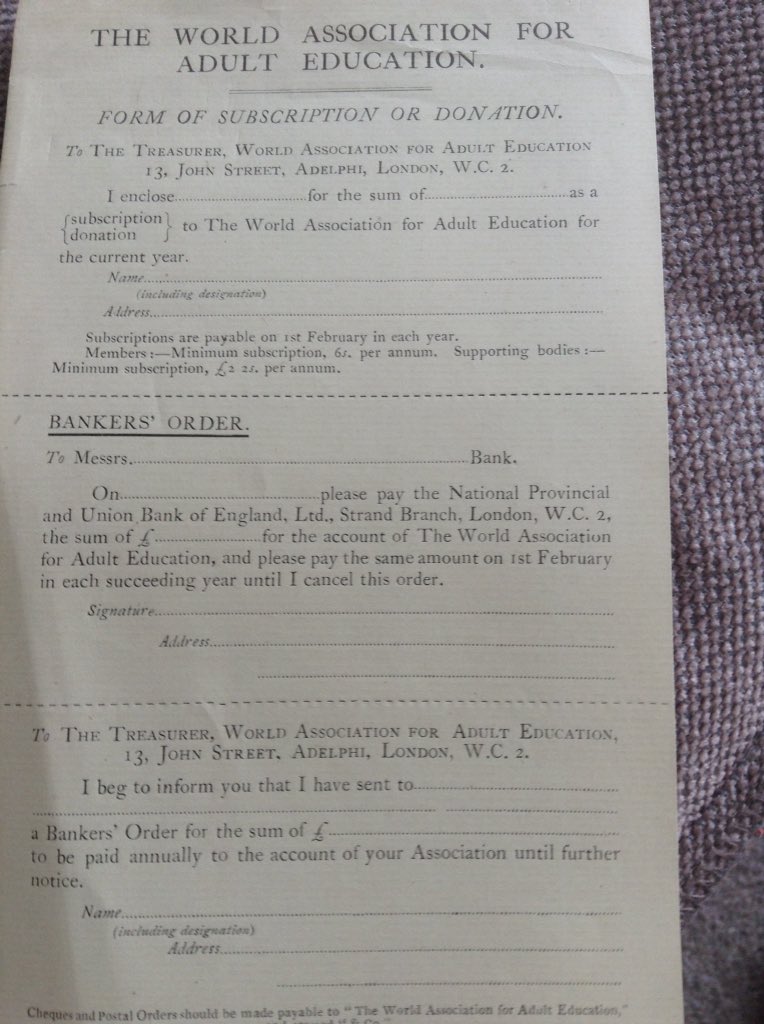 @john_holford @John__Field @AlanTuckett @WEAadulted @RuthSpellmanWEA @jonathan_michie @LongRevolution @buddhall @MarcellaMilana @suepemberholex @cillaross5 And it was only 6 shillings per year to join!