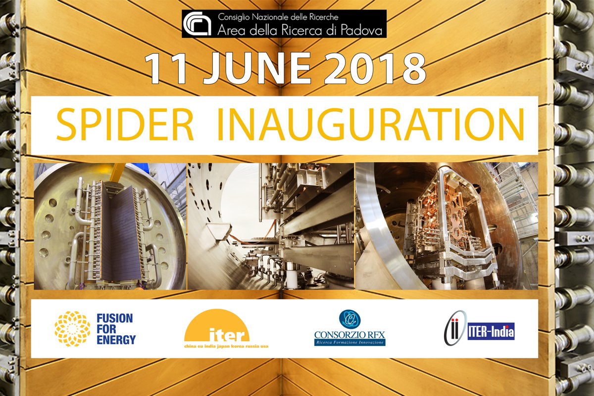 ConsorzioRFX's tweet photo. Mancano 10 giorni all’inaugurazione del prototipo della sorgente di ioni, SPIDER. Siamo trepidanti per l’inizio della sperimentazione. Sarà il primo laboratorio di ITER a entrare in funzione.
  #fusionforenergy #fusionforyou #fusionistehfuture #iter #nuclearfusion https://t.co/AKcQZ8D9cn