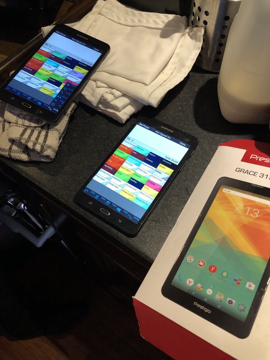 dhbusiness's tweet photo. Morning install of @icrtouch #icrtouch #tablets #orderpad #waitress #ordertaking #Software in a #restaurant replacing a broken tablet #hospitalityschool #hospitality https://t.co/QObu3OMkrX