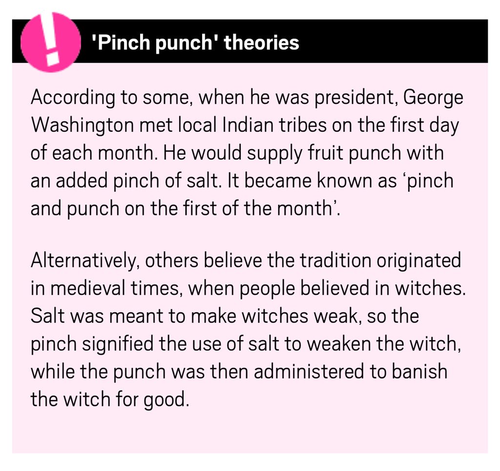 Pinch, Punch 🤜🏻
First of the month! 

Why do we have this saying? 
Well, apparently ...

#FridayFeeling #PinchPunch