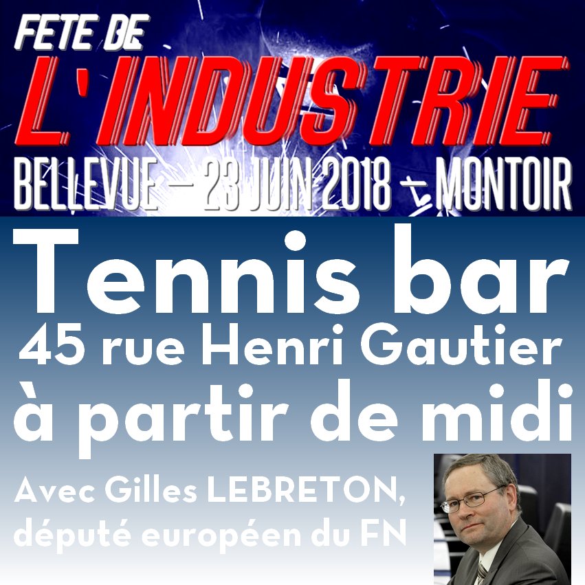 Rnational44's tweet photo. ÉVÉNEMENT — La prochaine Fête de l'#industrie se tiendra le 23 juin à Montoir-de-Bretagne, au Tennis bar, dans le quartier de #Bellevue. Notre invité sera @Gilles_Lebreton, député ENL-FN de l'Ouest au #Parlement #européen. Plus d'informations sont à venir !
#FN44 https://t.co/Q4RFoNLBJa