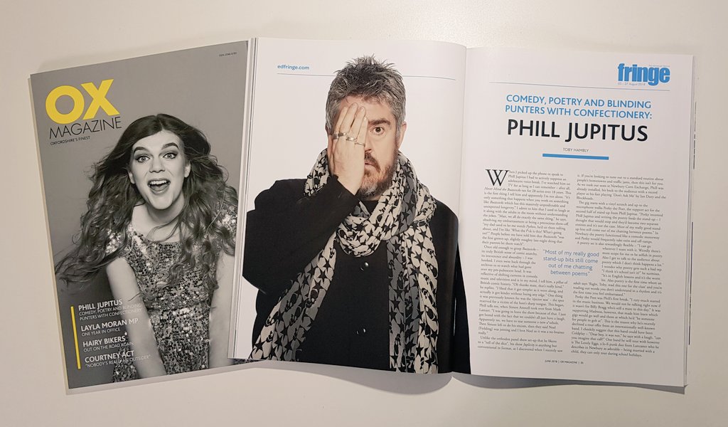 Defyne_Design's tweet photo. Latest @OX_Magazine has hit the studio! #comedy @jupitusphillip #design #publication #defynedesign https://t.co/xmGgtxqkYz