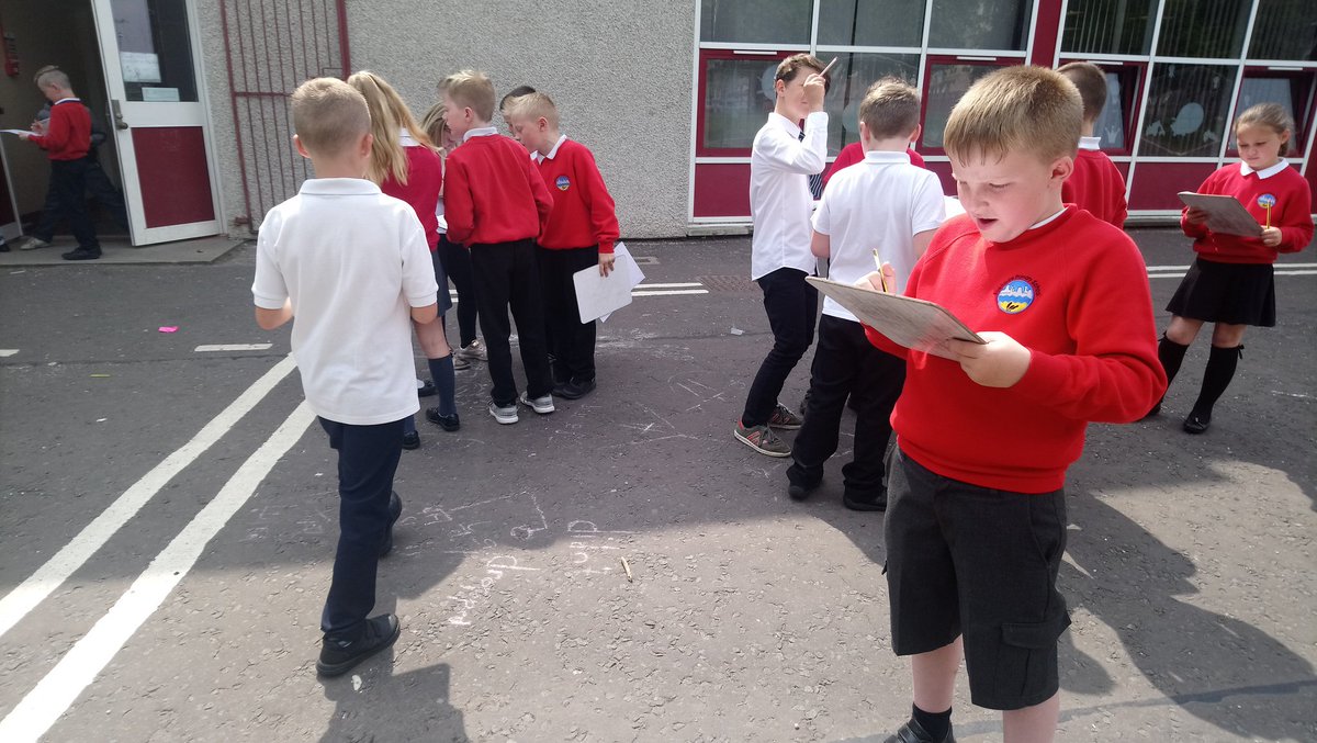 Mrs_Cartner's tweet photo. We're outside enjoying the weather while we complete our friendship bingo #communication #listening #friendship @BowhousePS 🌞🌞🌞 https://t.co/cEk1lGwZ1q