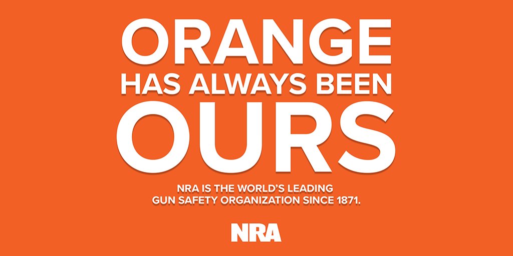 NRA's tweet image. 🔶 NRA SOCIAL GOING ORANGE: While Everytown for Gun Safety has devoted close to no resources to making citizens safer, the NRA continues to be the world's leading gun safety organization since 1871. 📸 Send us pics in your orange hunting and NRA gear to be featured. #wearorange