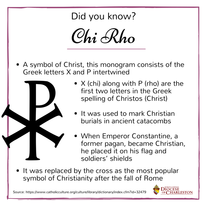 Diocese Of Charleston Funfactfriday How Important Can A Simple X And P Be The Chirho Once Was The Most Prominent Symbol Of The Christian Faith Sccatholics Catholicfunfacts Catholichistory T Co Mszpr3nmml