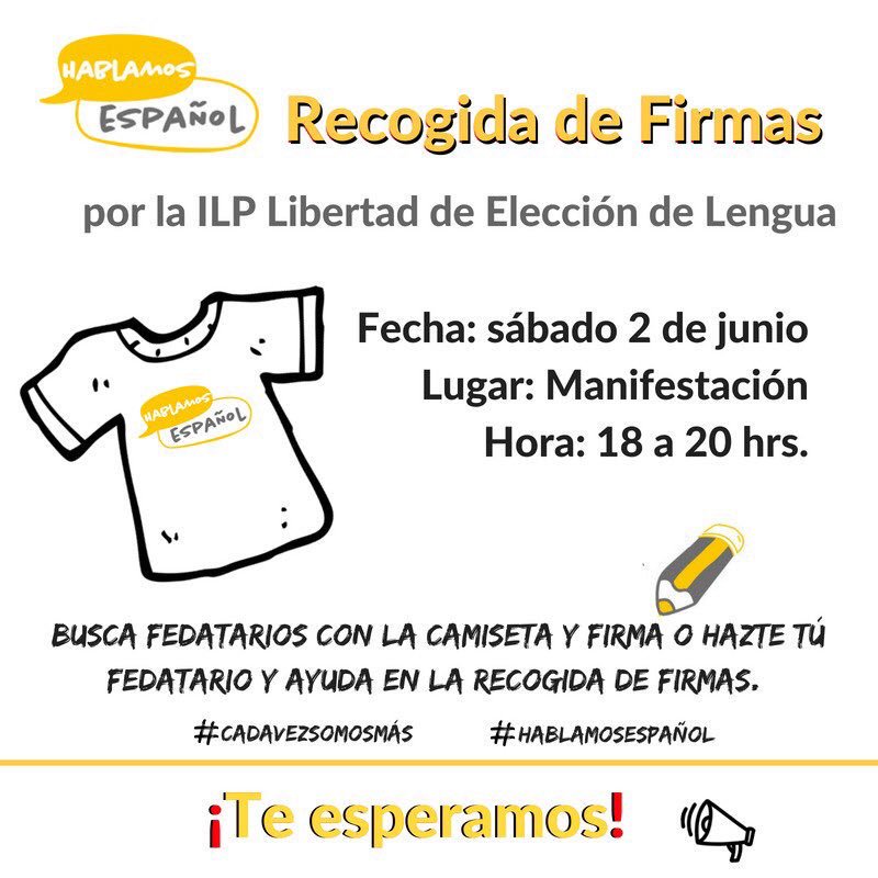 UPYD's tweet photo. ☝️ Mañana, Unión Progreso y Democracia estará en Valencia defendiendo el derecho a la libertad de elección lingüística. Como siempre hemos hecho.
#HablamosEspañol 
#CadaVezSomosMas https://t.co/3mXUp23WgV