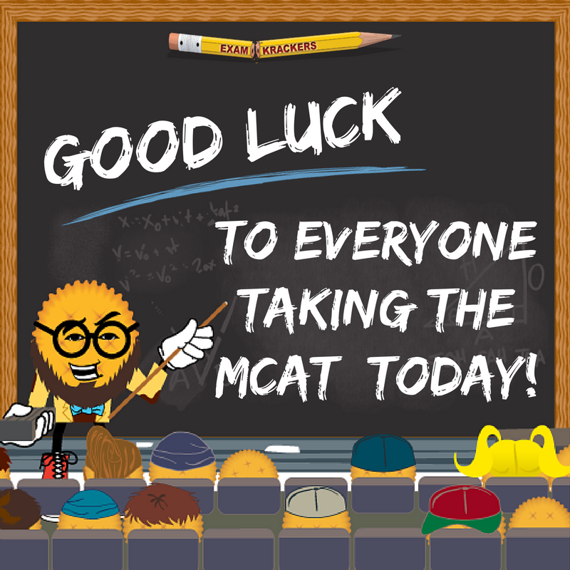 TopMCATScore's tweet photo. Wishing the best of luck to everyone taking their #MCAT today!! #MCAT2018 #premed #examkrackers https://t.co/YzlhgEzDrC