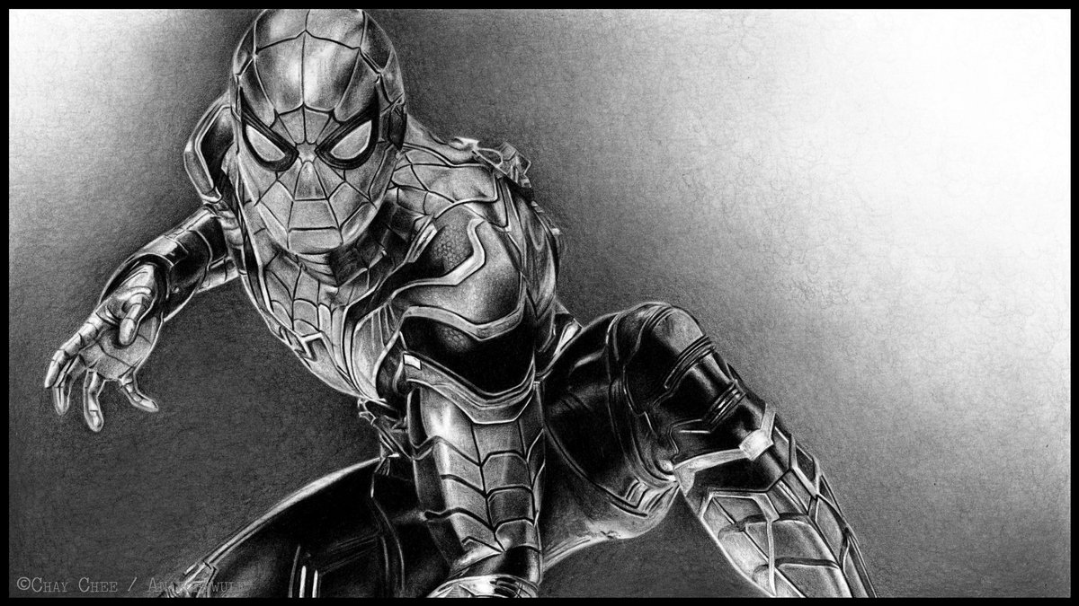 AnarchyWulf's tweet photo. #Ironspider #drawing completed! 
Mr Stark, i... dont feel so good..
😢 @TomHolland1996 https://t.co/KvgtE0gFZo