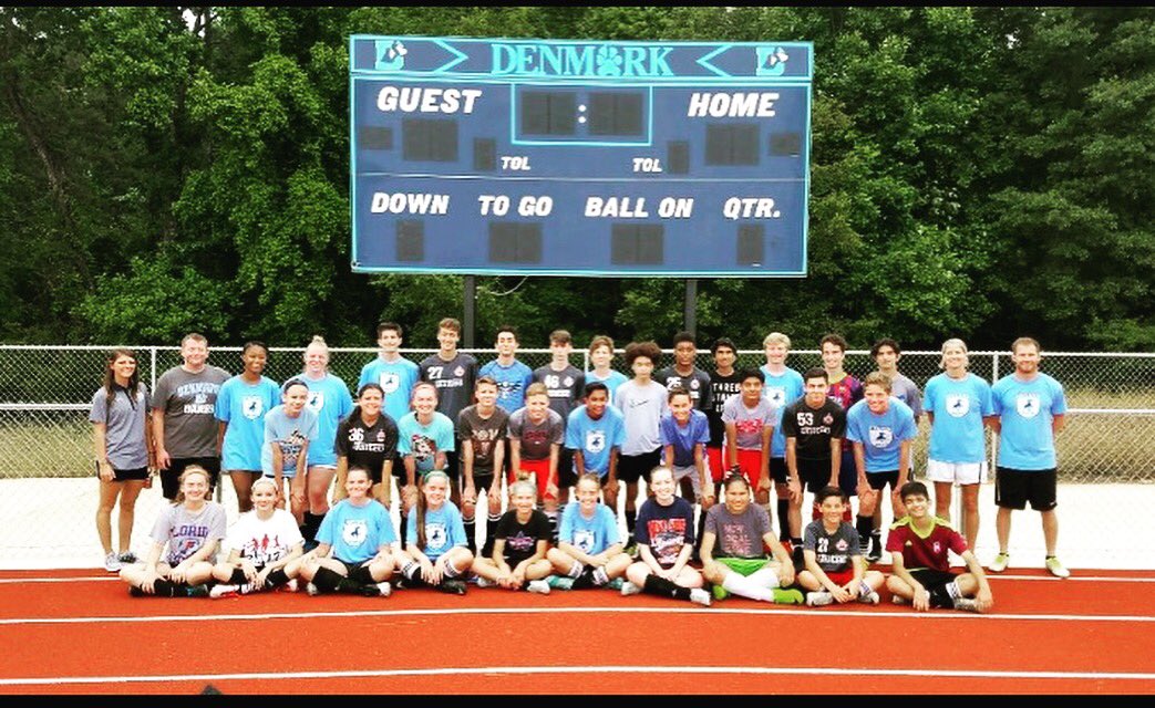 Dhs_wms_soccer's tweet photo. The very 1st Denmark Soccer Camp in the books. I hope u learned more about soccer & had fun. Each of u worked so hard, made me laugh at some point, and got me so excited for our upcoming season. #Year1 #NewTradition #YourField #StartStrong #DaneNation๐พ #DenmarkSoccerEst2018 https://t.co/pn9uNhAAr4