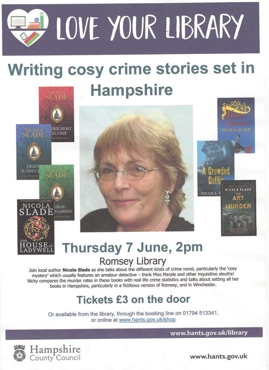 nicolasladeuk's tweet photo. I'm an idiot - this is Thursday, 7th June not 2nd as previously posted. @RomseyLibrary @CFordLibrary @EastleighLib https://t.co/yfOC8HazRq