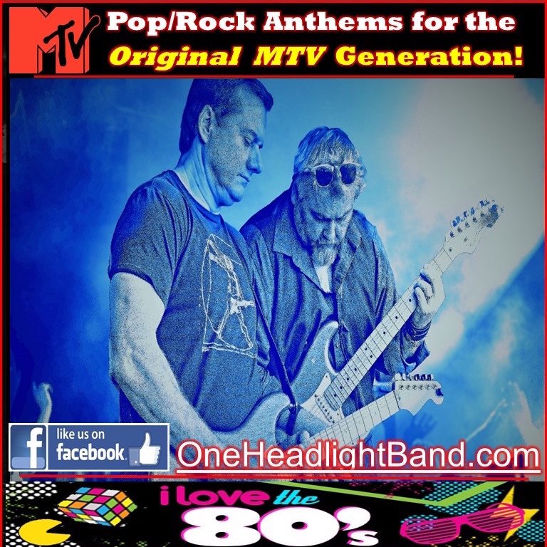 FPNMoreland's tweet photo. BREAKING NEWS: ONE HEADLIGHT's Back to the 80s Party Friday night at Front Page News. This band is insanely talented and tons of fun to watch with their hilarious stage props/antics and tribute to the original MTV generation! https://t.co/z6sgH2GFLh