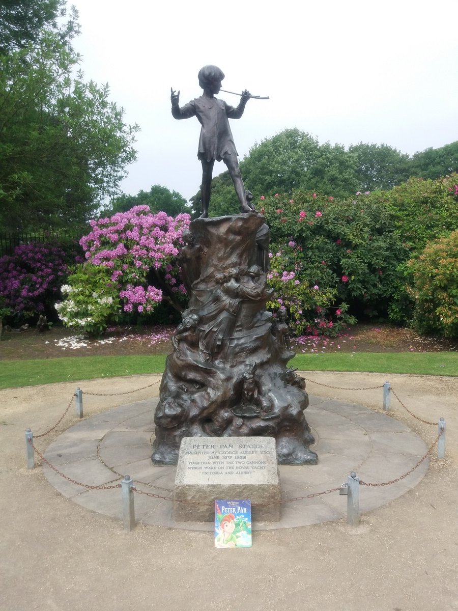 The_Palmhouse's tweet photo. Peter Pan has 90 books to give to the children of Liverpool for his 90th Anniversary.  Find 1, register it online, enjoy it &amp; hide it again - let's see how far his books fly 😀 They will be popping up all over Liverpool, let us know if you find one and also if you re-release it https://t.co/OSie52sEEo