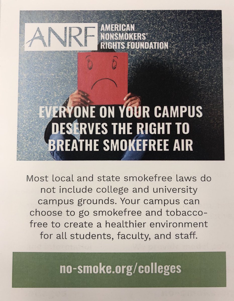 Cynhallett's tweet photo. Learning more about college health programs and sharing about the #health and #wellness benefits of #tobacco-free #campuses #ACHA2018 Come visit us at booth 704 https://t.co/NkvaGNRemH