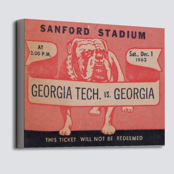 SportsBueno's tweet image. 1962 Georgia Bulldogs vintage canvas ticket art. shopvintagebrand.com/l/college/t/un… 

#georgia #uga #bulldogs #GoDawgs #athens #atlanta #canvas #art #homedecor #interiordesign #artwork #giftideas #collegefootball #vintage #retro #SEC
