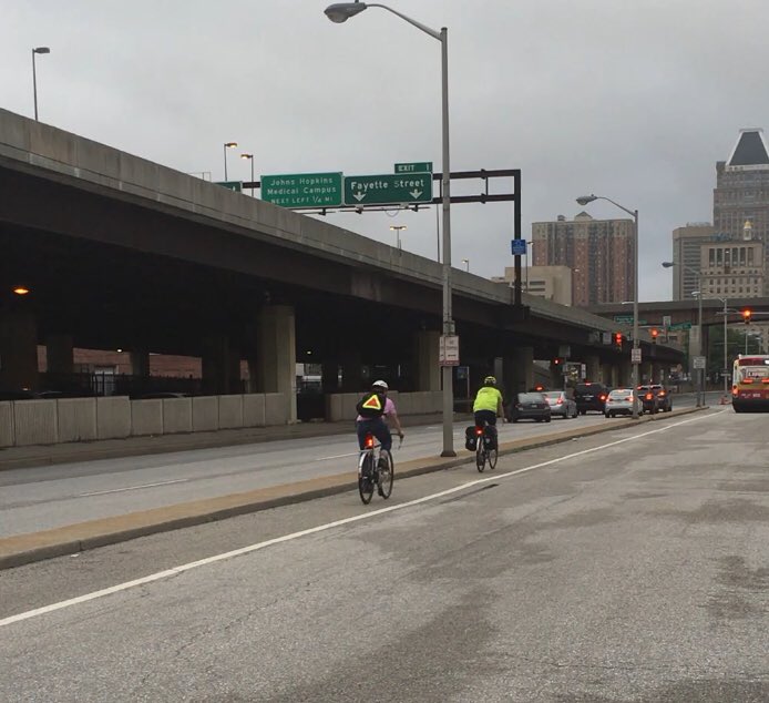MDSHA's tweet photo. #SeeandBeSeen These cyclists are wearing bright clothing, reflective gear and helmets practicing cyclist safety while traveling on the roadways. VJ #MDOTNews #B2WD2018 https://t.co/WBNM9ctuR9