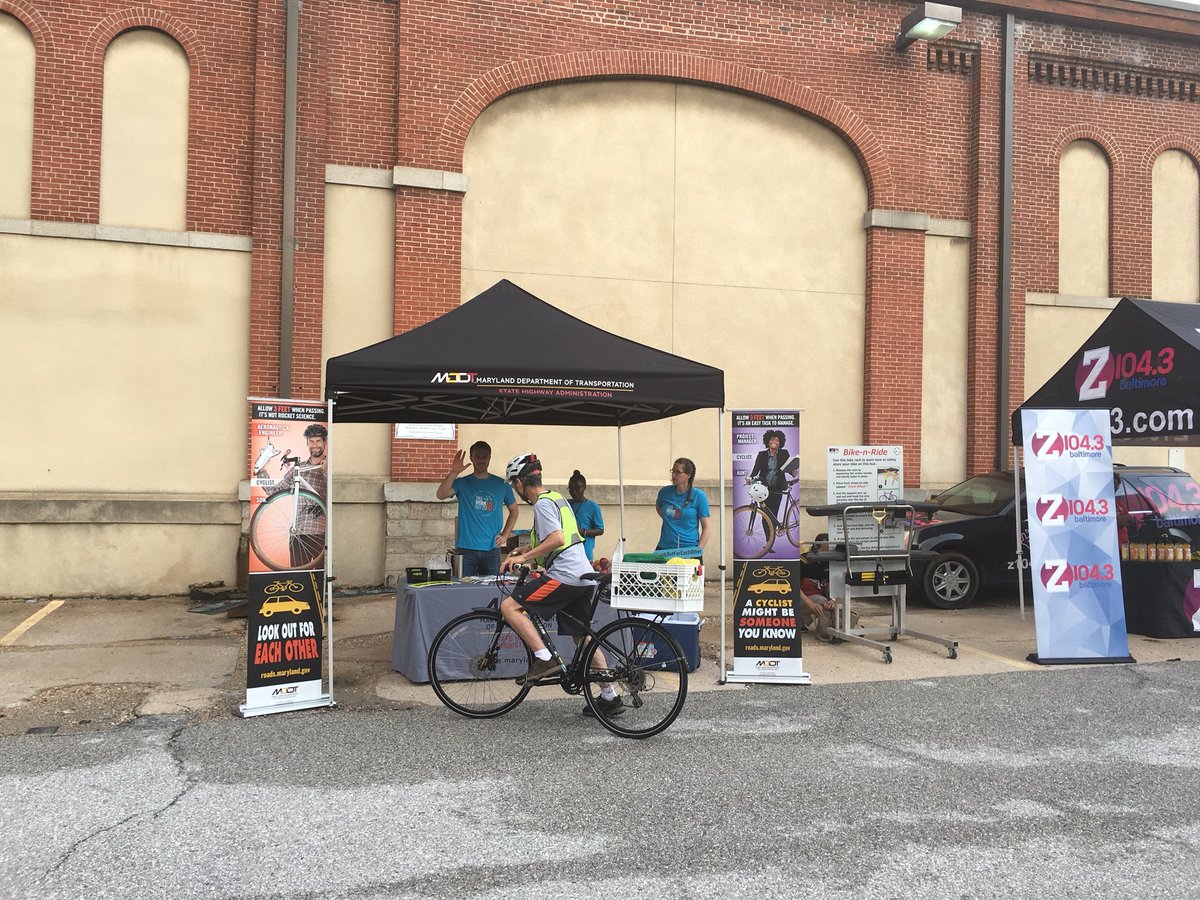 MDSHA's tweet photo. #SeeandBeSeen These cyclists are wearing bright clothing, reflective gear and helmets practicing cyclist safety while traveling on the roadways. VJ #MDOTNews #B2WD2018 https://t.co/WBNM9ctuR9