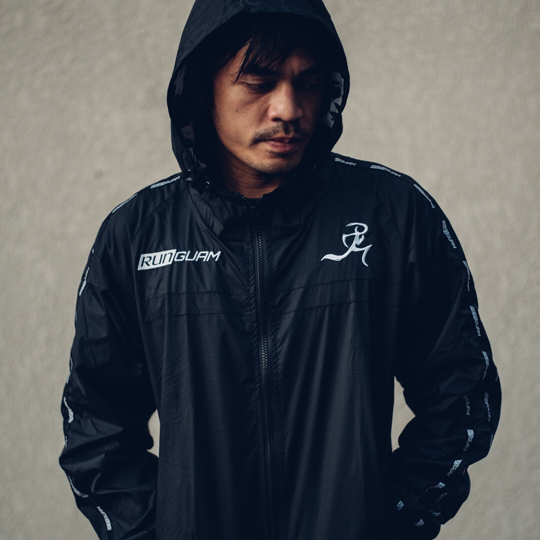 runguam's tweet photo. In with the new. Second edition #RUNGUAM windbreaker rain jackets available in store Saturday at our Tumon Shop. https://t.co/gETMnYWq2N
