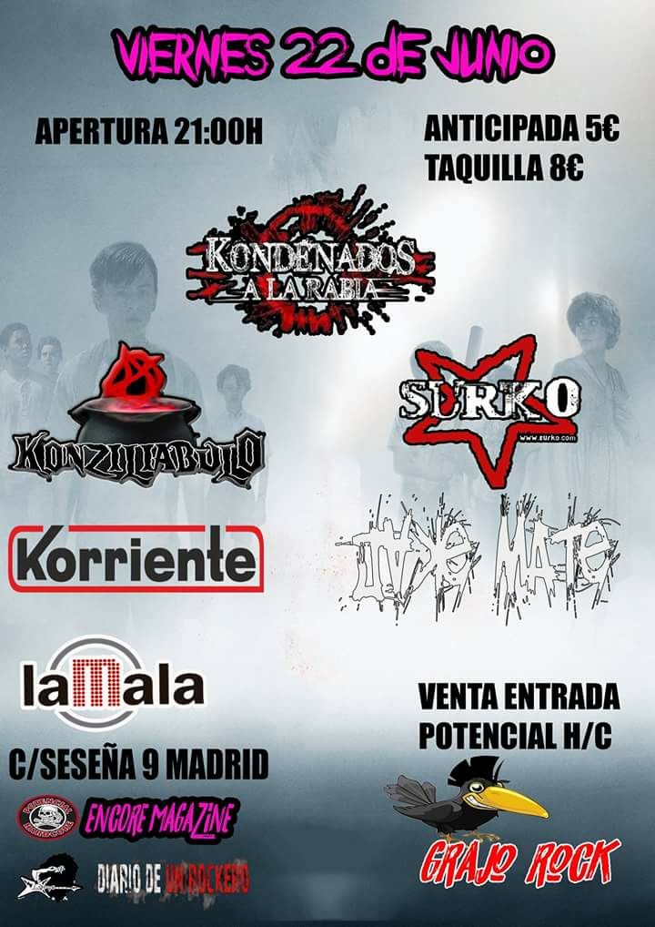 jakematerock's tweet photo. Buenas a todxs!tenemos dos conciertos para el mes!
V.22. Sala @laMalaSalaClub junto a @korriente_ @surkorock @Kondenadosband y #kozinliabulo 5 anticipada/8 taquilla
S.30. Festival @Rockmonte2018 (Belmonte, Cuenca) junto a @rocksinmaneras @sinpropinarock @TrastiendaRC y #Forrasao https://t.co/3rqtTxi4Yi