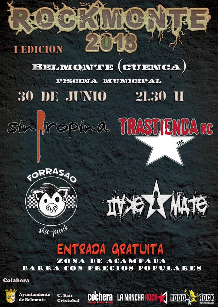jakematerock's tweet photo. Buenas a todxs!tenemos dos conciertos para el mes!
V.22. Sala @laMalaSalaClub junto a @korriente_ @surkorock @Kondenadosband y #kozinliabulo 5 anticipada/8 taquilla
S.30. Festival @Rockmonte2018 (Belmonte, Cuenca) junto a @rocksinmaneras @sinpropinarock @TrastiendaRC y #Forrasao https://t.co/3rqtTxi4Yi
