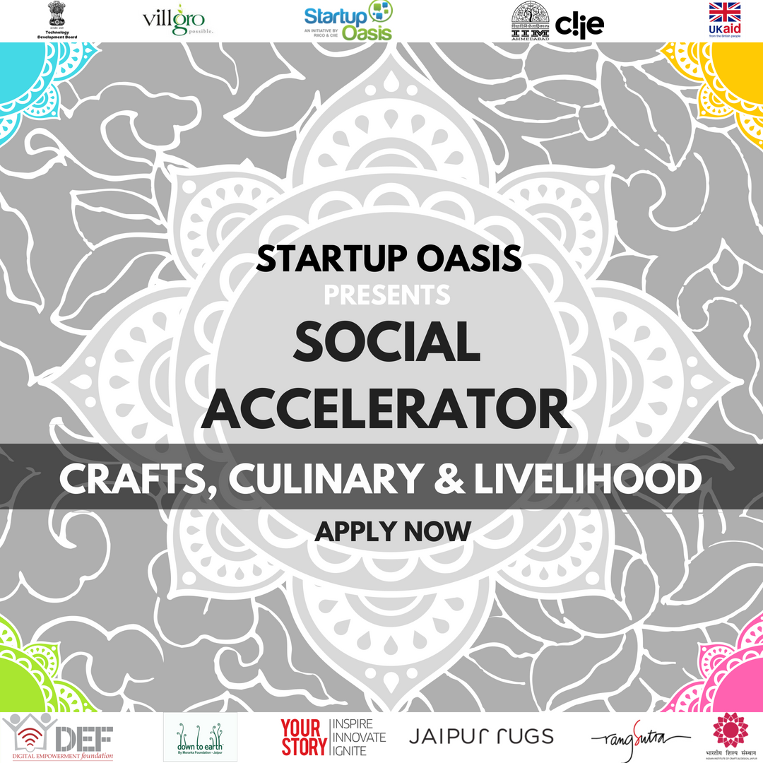 YSEcosystem's tweet photo. Be a part of India's first #SocialAccelerator focused on 'Crafts, Culinary & Livelihood' launched by @StartupOasis. They offer an opportunity to be funded up to 25 lacs and incubated under INVENT.
Apply Now: https://t.co/Ui4z3xisNZ https://t.co/EZLD3Rnai3