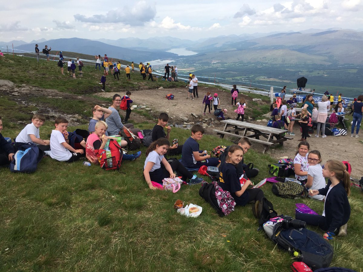 RDMScone's tweet photo. RDM Sports Committee is visiting the Mountain Bike World Cup event at @TheNevisRange today. Pretty nice view for lunch! #mtbwc #rdmschoolsport https://t.co/9iIOZ2U0bT
