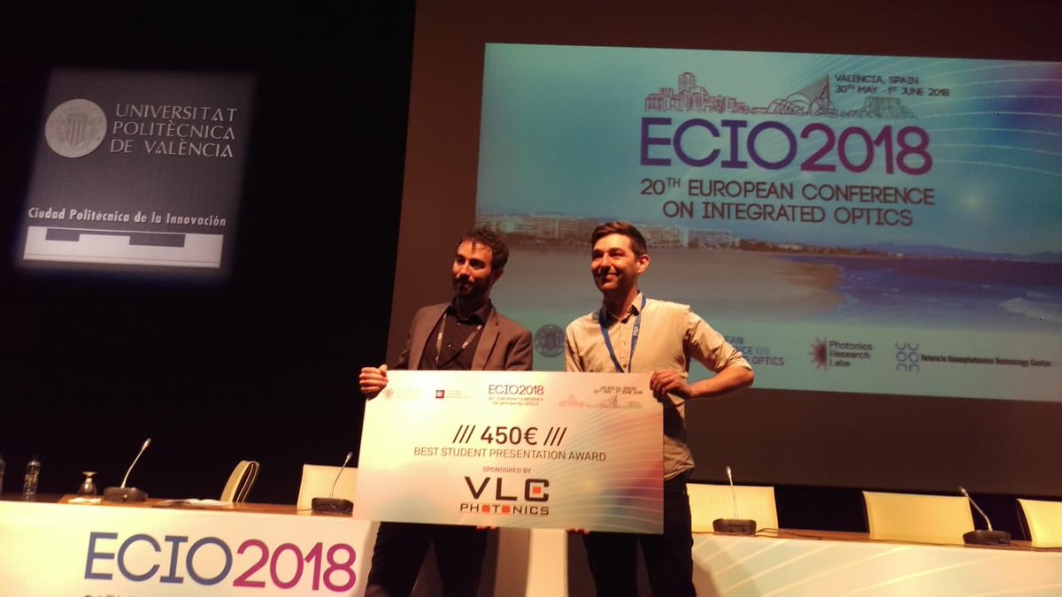 joshsilverst's tweet photo. Congrats to my boy Lawrence Rosenfeld for nabbing the Best Student Talk prize at #ECIO18 in Valencia. Well deserved! https://t.co/gaPT4hM4jx