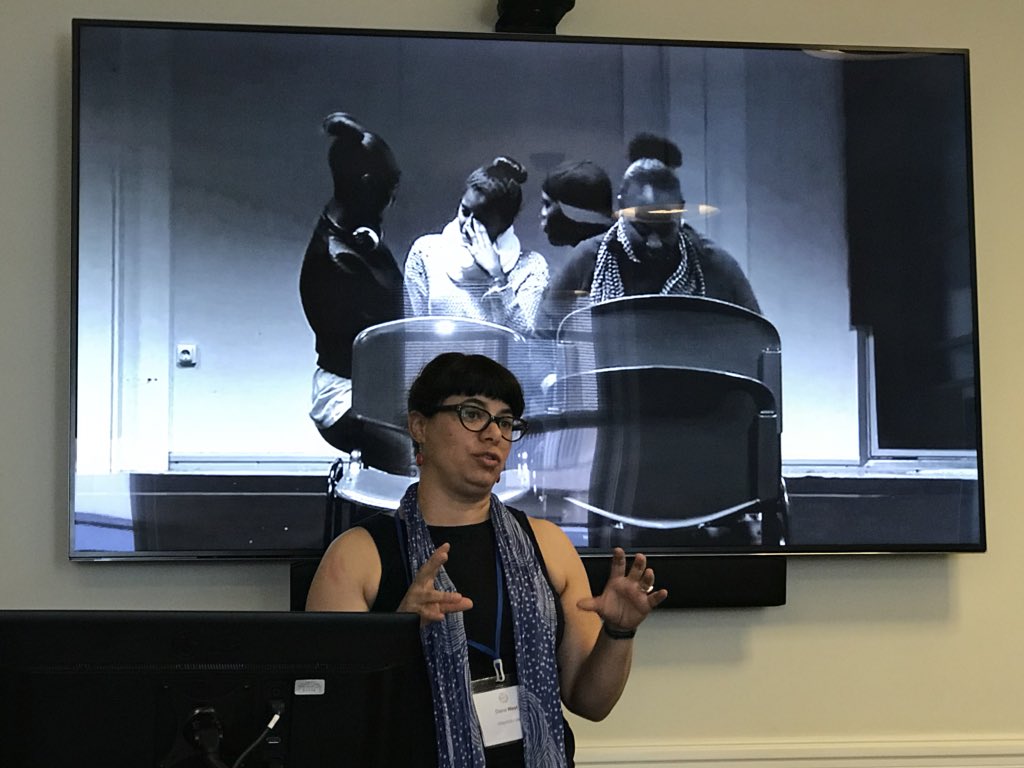 BoeckAngelika's tweet photo. Great presentation by Diana West about artistic practices in communities, providing an opening towards a new vocabulary to think about the world #twangelika #RAIArt2018 #RoyalAnthro #britishmuseum https://t.co/7gmJz5DV3E