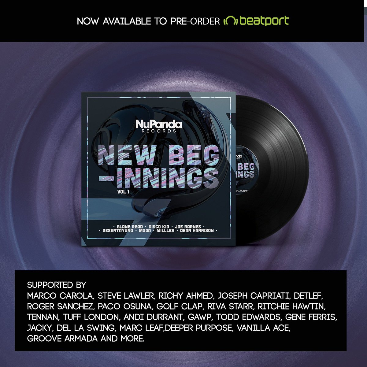 Mega support for our <a href="/NuPanda_Records/">NuPanda Records</a> New Beginnings Vol 1 VA 🎉🎉

Pre-order now <a href="/beatport/">Beatport</a> 
beatport.com/release/new-be…

#beatport #techhouse #techno #housemusic