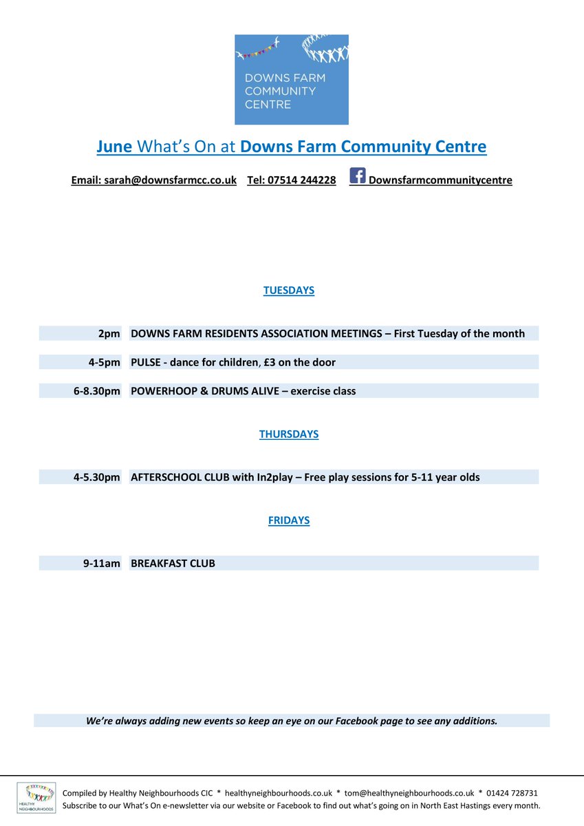 HealthyNeighbs's tweet photo. The June What's On newsletter has gone out, thank you to everyone that chose to keep receiving the newsletter this month.
You can subscribe, and view this and past newsletter on our website https://t.co/G8VVhtkZdS https://t.co/UE5HS5EOpa