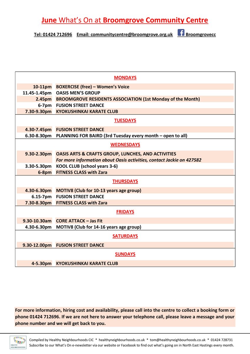 The June What's On newsletter has gone out, thank you to everyone that chose to keep receiving the newsletter this month.
You can subscribe, and view this and past newsletter on our website healthyneighbourhoods.co.uk/?page_id=60