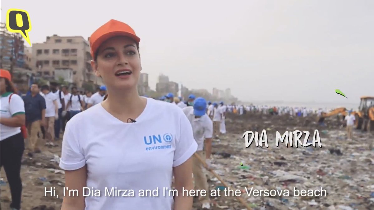 SDG2030's tweet photo. #WorldEnvironmentDay
Watch #DiaMirza @deespeak @UNEnvironment Goodwill Ambassador with @AfrozShah1 Clean Up Mumbai’s Versova Beach
https://t.co/6d41VEOU9C
 
13 million tonnes of plastic leaks into ocean - killing 1,00,000 marine animals  
@ErikSolheim @LeoDiCaprio @PattyArquette https://t.co/VvBnf59BX5
