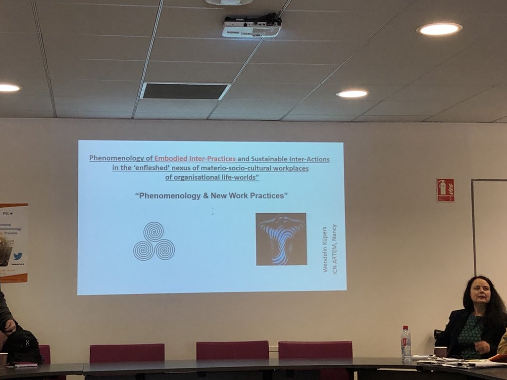 MarieHasbi's tweet image. Thé role of #body in #newworkpractices #phenemenology #embodiment with #wendelinkupers