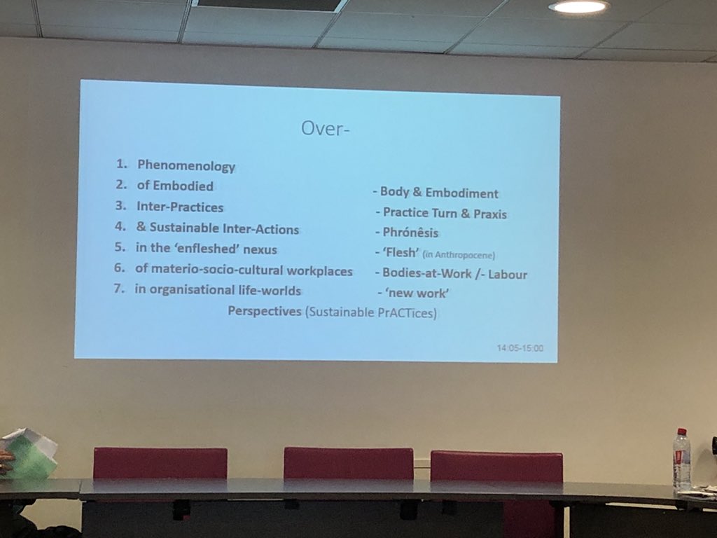 MarieHasbi's tweet image. Thé role of #body in #newworkpractices #phenemenology #embodiment with #wendelinkupers