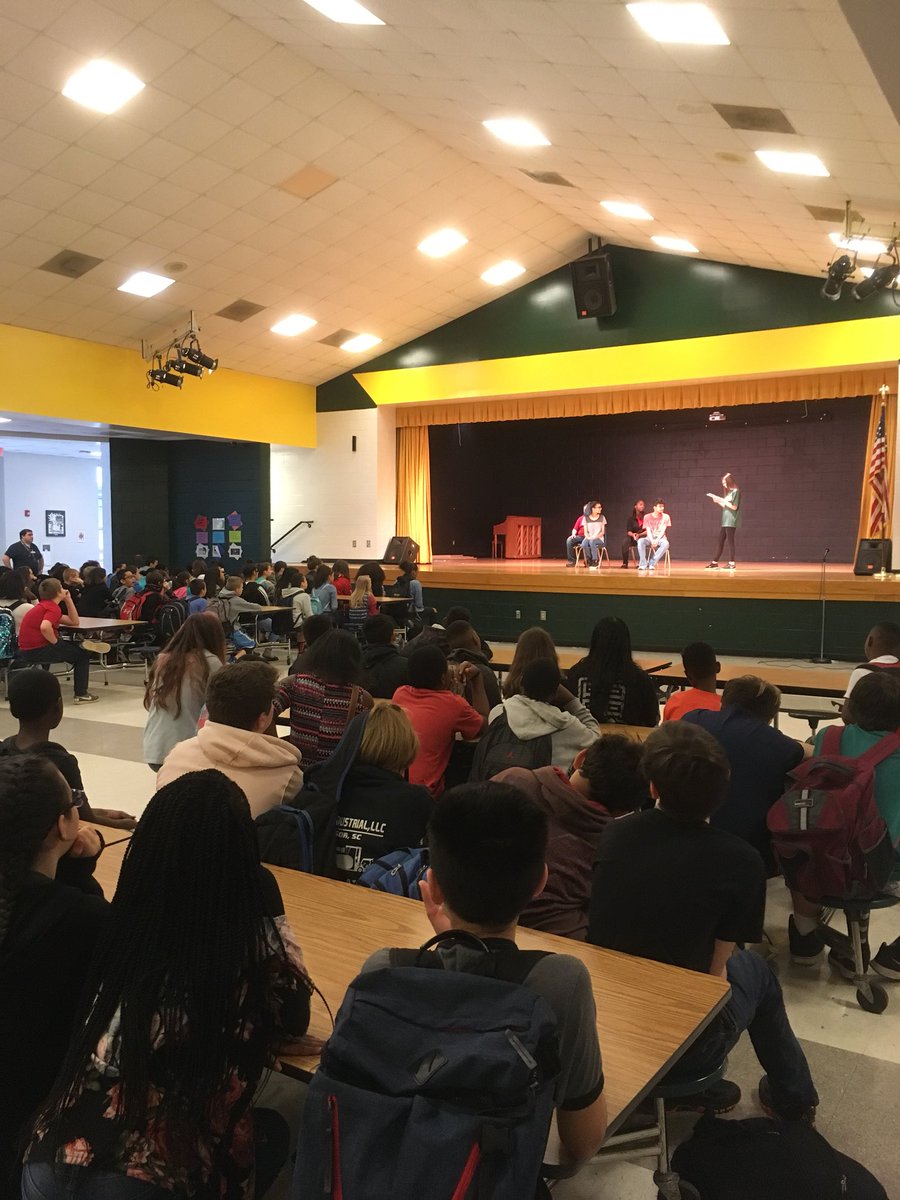 AikenMiddleSch's tweet photo. Great performance by Mrs. Finch’s theatre students! They delivered an outstanding performance of ‘Attention Detention’ today!! Very talented students! #gatorpride🐊#showcaseperformance @AikenPublicSch @AlfordOnTheGo https://t.co/rSIljFFXLf
