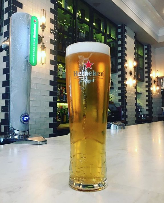 Fancy an ice cold pint of <a href="/Heineken_UK/">Heineken® UK</a>? Just what you need after a hot day in the office. We’ve also got our tables and chairs outside if you want to catch a little bit of sunshine. #Heineken #VisitScotland #minesapint