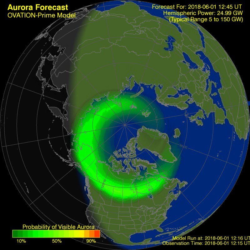 KPAuroraAlert's tweet photo. #Aurora Alert: KP is predicted to be 4.67 in 41 Minutes. #KP4 https://t.co/ZFh2lVQ9eE