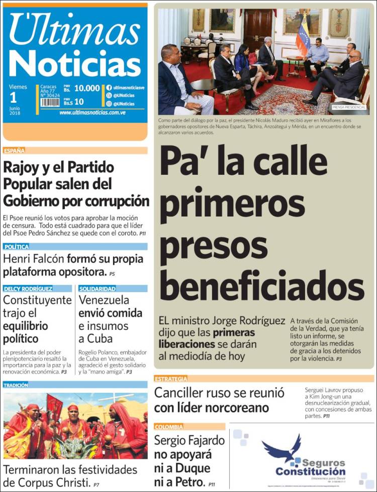 CaraotaDigital's tweet photo. Últimas Noticias: Pa’ la calle los primeros presos beneficiados https://t.co/CxPV5Vv2f7 https://t.co/fN8Eq7MGg7