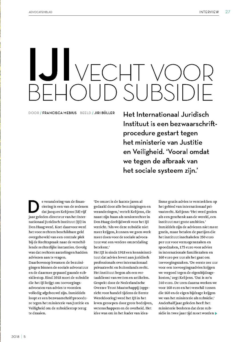 IJI1918's tweet photo. @FCMebius vandaag in @Advocatenblad:
IJI VECHT VOOR BEHOUD SUBSIDIE

https://t.co/xPKUV1q2hN

@Advocatie @ArsAequi @RechtspraakNL @PrakkenOliveira 
@InnoJustice @Stibbe @Houthoff @DeBrauw @Rechtnl @NautaDutilh @PelsRijckenNV @Loyens_Loeff @JudgeJoyce @cthijm https://t.co/twDBbFpWRq