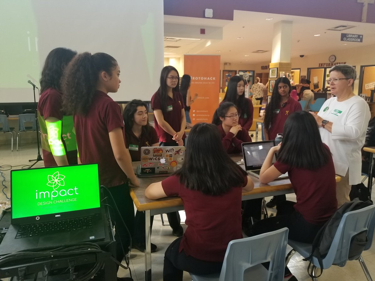 protohack's tweet photo. Kickstarting our all-girls #ProtoHack Impact Design Challenge here at St. Augustine CHS + @ycdsb schools 🚀👭 https://t.co/yL9rv4qvGg